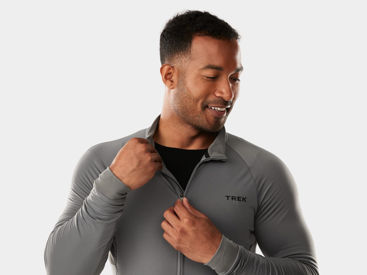 Trek Circuit Thermal Long Sleeve Cycling Jersey Charcoal