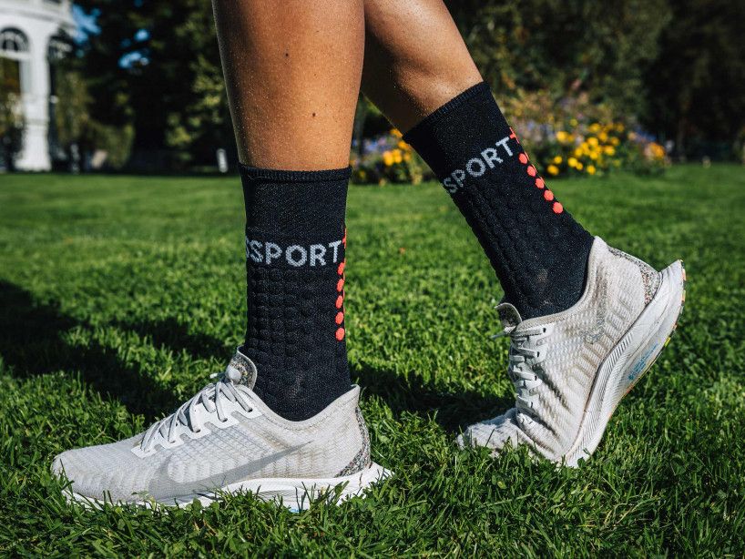PRO RACING SOCKS WINTER RUN - BLACK RED