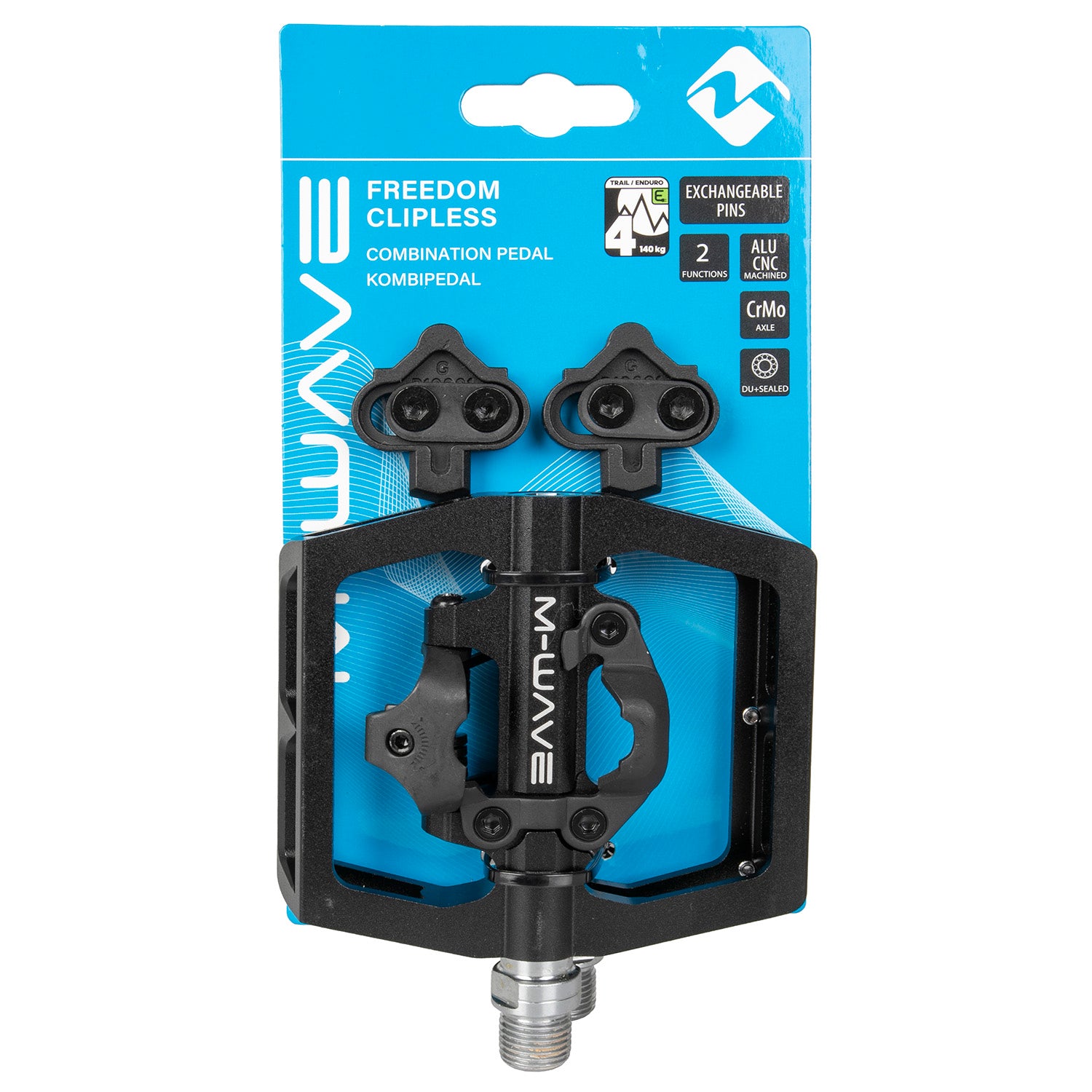 Flat clipless combo store pedals